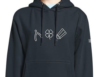 Wishbone Clover Eleven-hoodie | Lucky Romance-sweater, uniseks