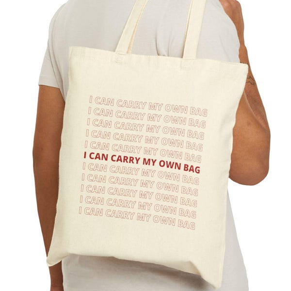 Cotton Canvas Rivalry Tote Bag | I Can Carry My Own Bag Heated Hockey Romance Series Inspired Bag