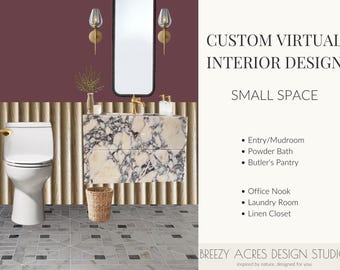 1 Room Custom Virtual Interior Design | Design Mood Board | E-design ...