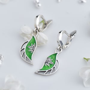 Sterling Silver Earrings Sunflower, Nature Flower Jewelry, Handmade Sunflower Floral Earrings, Flower Lovers Gift, Flower Earrings