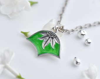 Oxidized Sterling Silver Sunflower Pendant: Handmade Floral Necklace