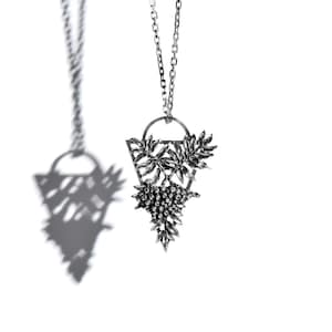 Sterling Silver Rowan Pendant, Nature Flower Jewelry, Handcrafted Botanical Elegance Necklace, Rowan Lovers Gift, Flower Necklace, Gift Idea