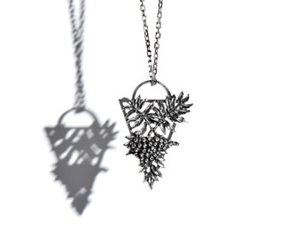 Rönnbladshänge i sterlingsilver: Handgjort naturhalsband