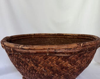 Handmade woven basket