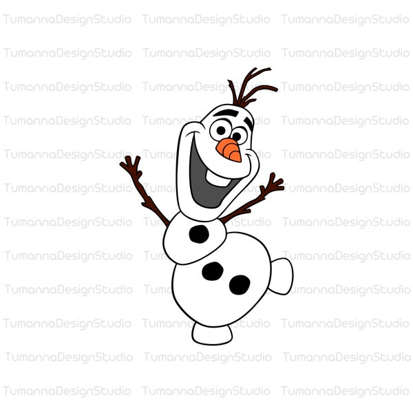 Olaf Svg, Clipart, Cricut, Digital Vector Cut File, Svg, Png, Jpeg, Pdf, Ai, Files