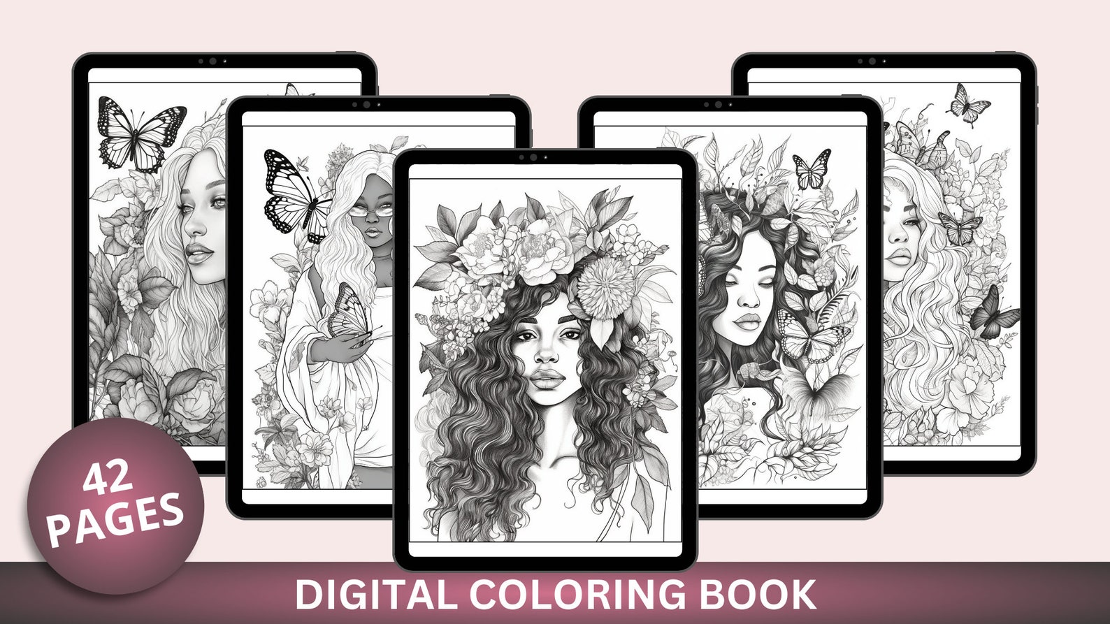 Digital Coloring Book, African American Digital Coloring Book, Boss