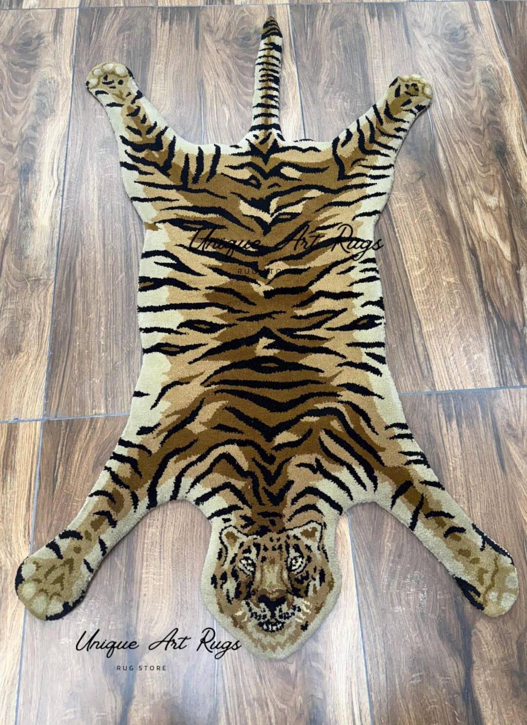 Hand Tufted Tiger Rug, Realistic Animal Print Rug, Wild Jungle Decor - Etsy