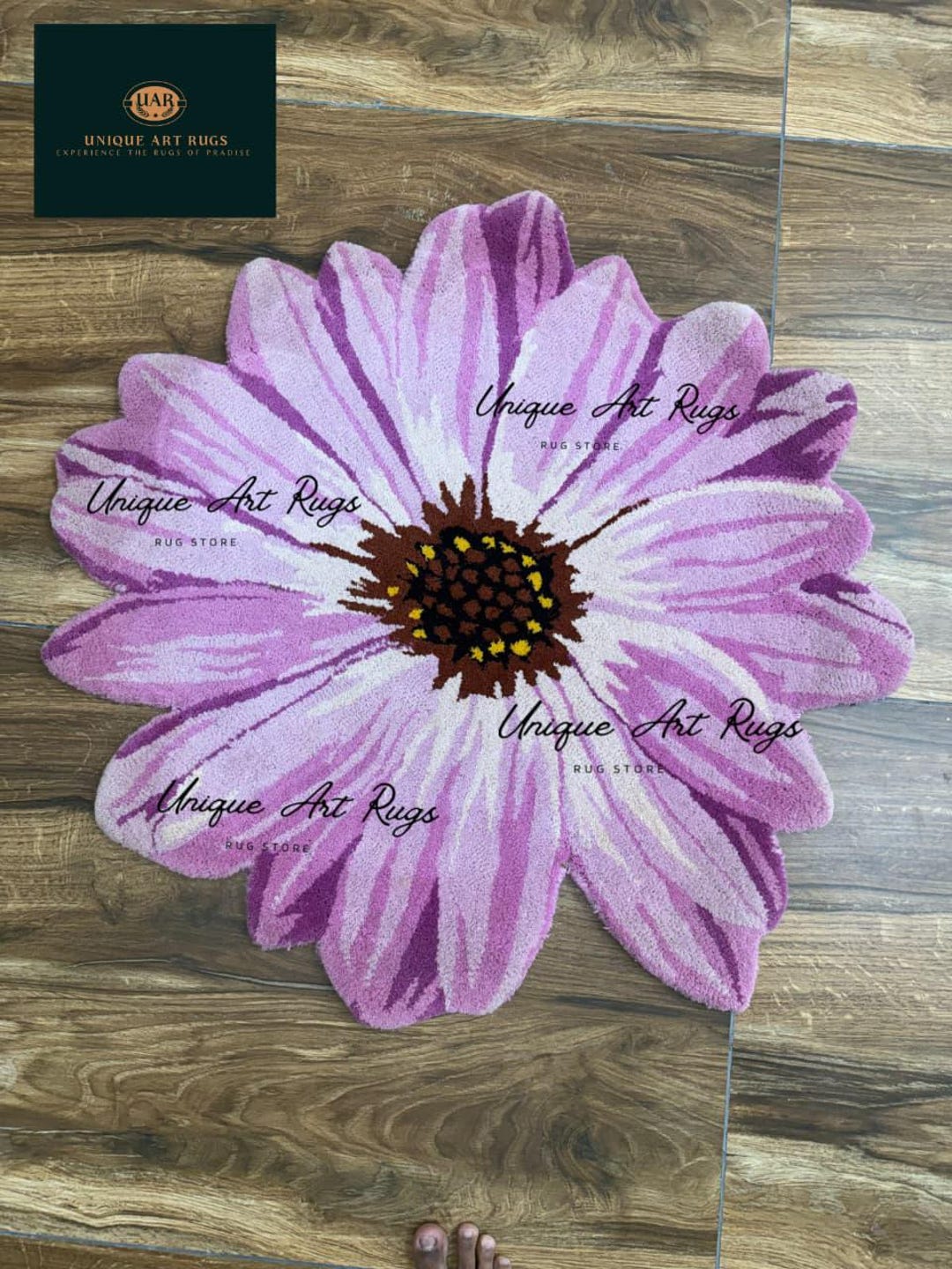 Handmade Pink Daisy Flower Tufted Rug – Floral Home Decor - Etsy