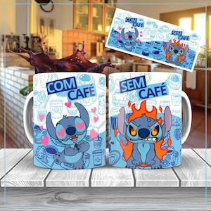 Diseño de tazas de dibujos animados, envolturas de tazas - Tazas de 11-15 oz - Diseños de sublimación - Plantilla de taza - Diseños de tazas