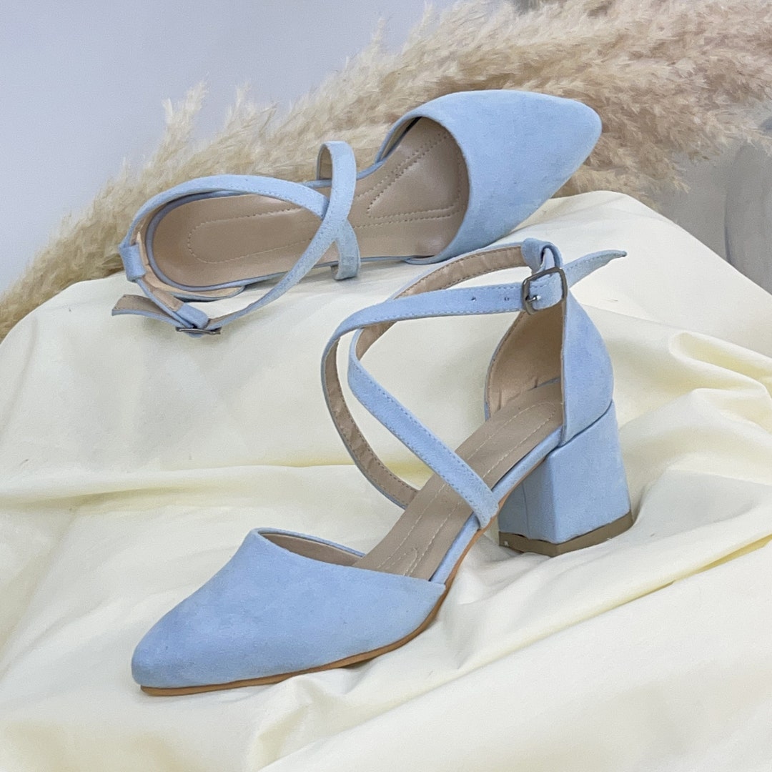 Baby Blue Wedding Shoes Blue Bridal Heels Something Blue - Etsy