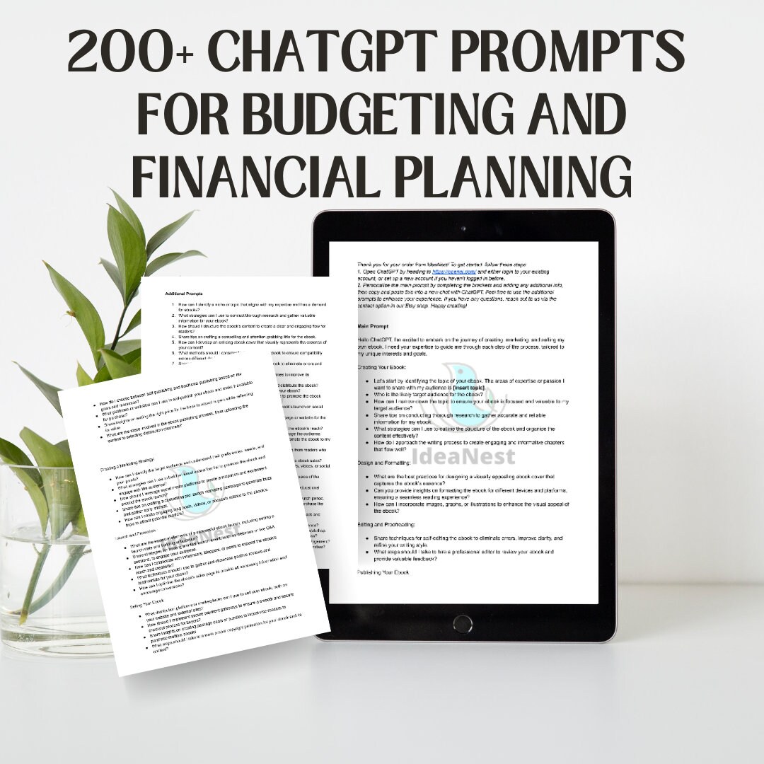 Chatgpt Prompts For Effective Budgeting Financial Planning Etsy Chatgpt Prompts For Effective Budgeting Financial Planning Etsy