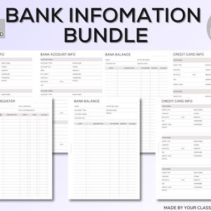 A5 Finance Inserts: Bank Account & Credit Card Tracker (Printable PDF Bundle)