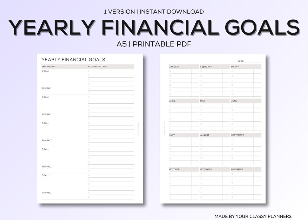 Monthly Financial Review | A5 Printable Insert | Money Reflection