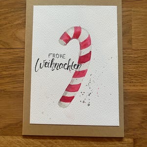 Candy cane greeting card