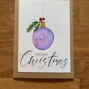 Greeting card Christmas ball