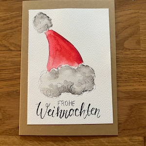 Greeting card Santa hat