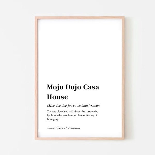 Mojo Dojo Casa House - Dictionary Definition Digital Print - Barbie (2023)