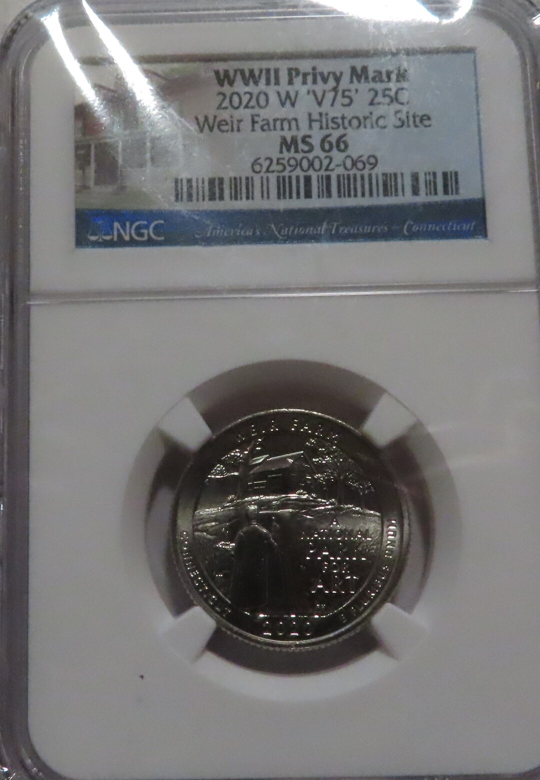 2020 W Weir Farms Historic Site NP Quarter 25c NGC MS 66 State Etsy