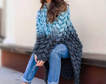 Cable Knit Cardigan/wool Knitwear/cable Knit/aran Inspired