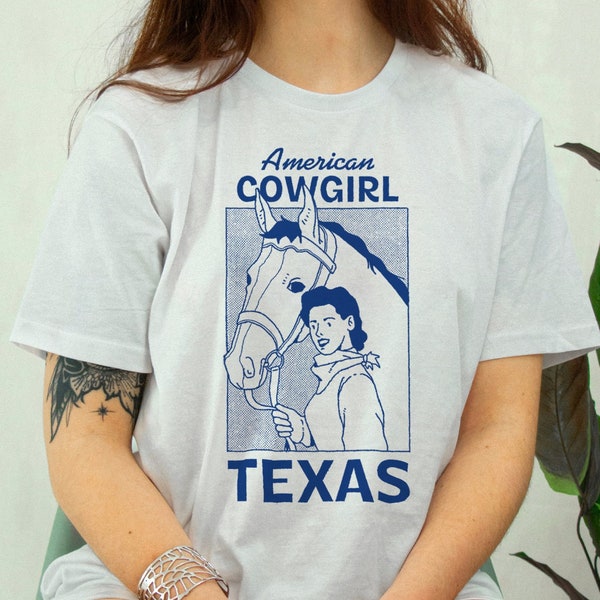 American Cowgirl Texas T-shirt | Cowgirl T-shirt | Gift for her | Texas shirt | Western shirt | Tee Wild West Gift