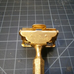 very fancy gold colored antique Ever-ready Safety Razor