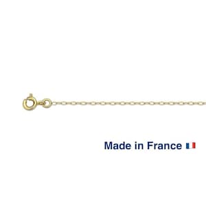 18k solid gold chain, 1.30 mm Forçat link, 42 cm, Real gold chain necklace, 18k 750 yellow gold chain