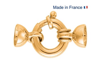 18 carat solid gold clasp with smooth bell ends, 18k real gold 750 gold, diameter 10/11/14/17mm, pearl enhancer clasp, 18k necklace clasp