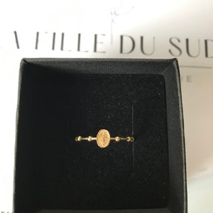 Verstellbarer 18-Karat-Goldring mit 6-mm-Rohling 18-Karat-Massivgold, handwerklicher Schmuck, minimalistischer Schmuck, minimaler Schmuck, Damenring Bild 9