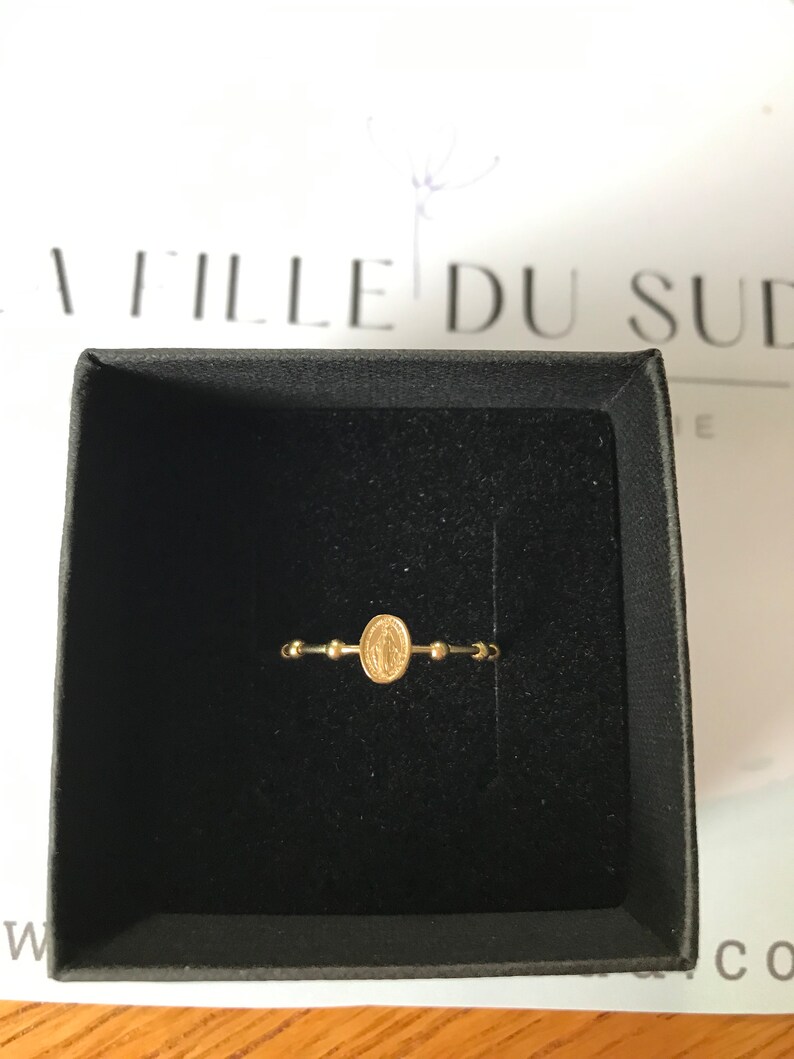 Verstelbare 18 karaat gouden ring met 6 mm blanco 18 karaat massief goud, ambachtelijke sieraden, minimalistische sieraden, minimale sieraden, damesring afbeelding 9