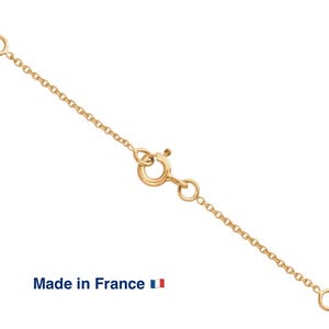 18k Solid Gold Extension Chain with clasp for Necklace or Bracelet, Forçat Link 6,50cm Long, 1.10mm Wide, Solid 18k 750 Yellow Gold
