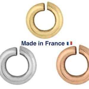 18k Solid Gold Chain Ring, 18k Gold Open End Jump Rings, 18k 750 Yellow Gold/Grey Gold/Red Gold, 3/3.5/4/4.5mm, Connector