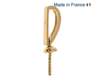 18 carat solid gold beliere mobile for pearl of any diameter, beliere attachment, pendant support, jewelry connector, jewelry supply