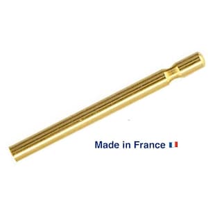 18k 750 yellow gold bar for earring, 18k gold earring post, 0.80mm in diameter and 11mm in length, Sold individually