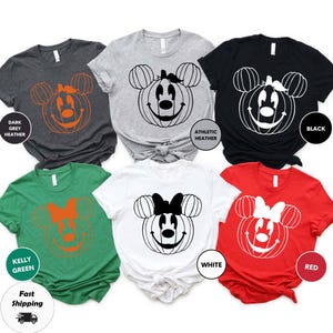 Pumpkin Face Minnie and Mickey Shirt, Disney Halloween Shirts, Disney Halloween Family Shirts, Disney Pumpkin Shirts , Disney Halloween