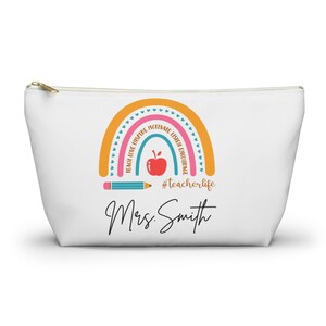 Personalized Teacher Survival Kit Bag, Teacher Appreciation Gift, Pencil Pouch, Favorite Teacher Bag, Teacher Gift Ideas, Zipper Pouch Bag