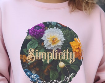 Simplicity is the keynote of all true elegance - Unisex Heavy Blend™ Crewneck Sweatshirt