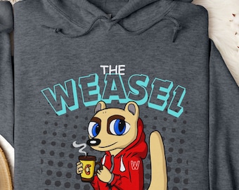 The Weasel Hooded Sweatshirt Unisex,Weasel Enthusiast,Nature Sweater,Cute Weasel Gift, Mustelid Sweatshirt, Weasel Gift, Weasel Lover,Weasel