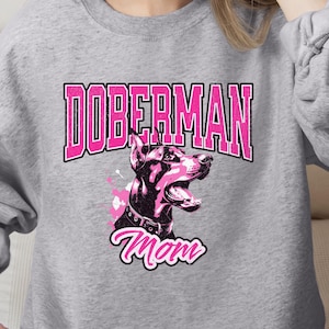 Doberman Mom, Varsity Lettering, Doberman Lover, Doberman, Doberman Mama, Dog Lover, Gift for Her, Doberman Fan