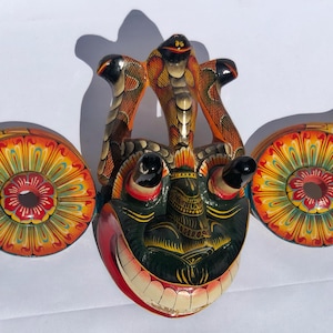 Vintage Traditional Sri Lanka Gara Demon Mask