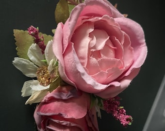 Silk Rose Hair Clip, Wedding Hair Accessory