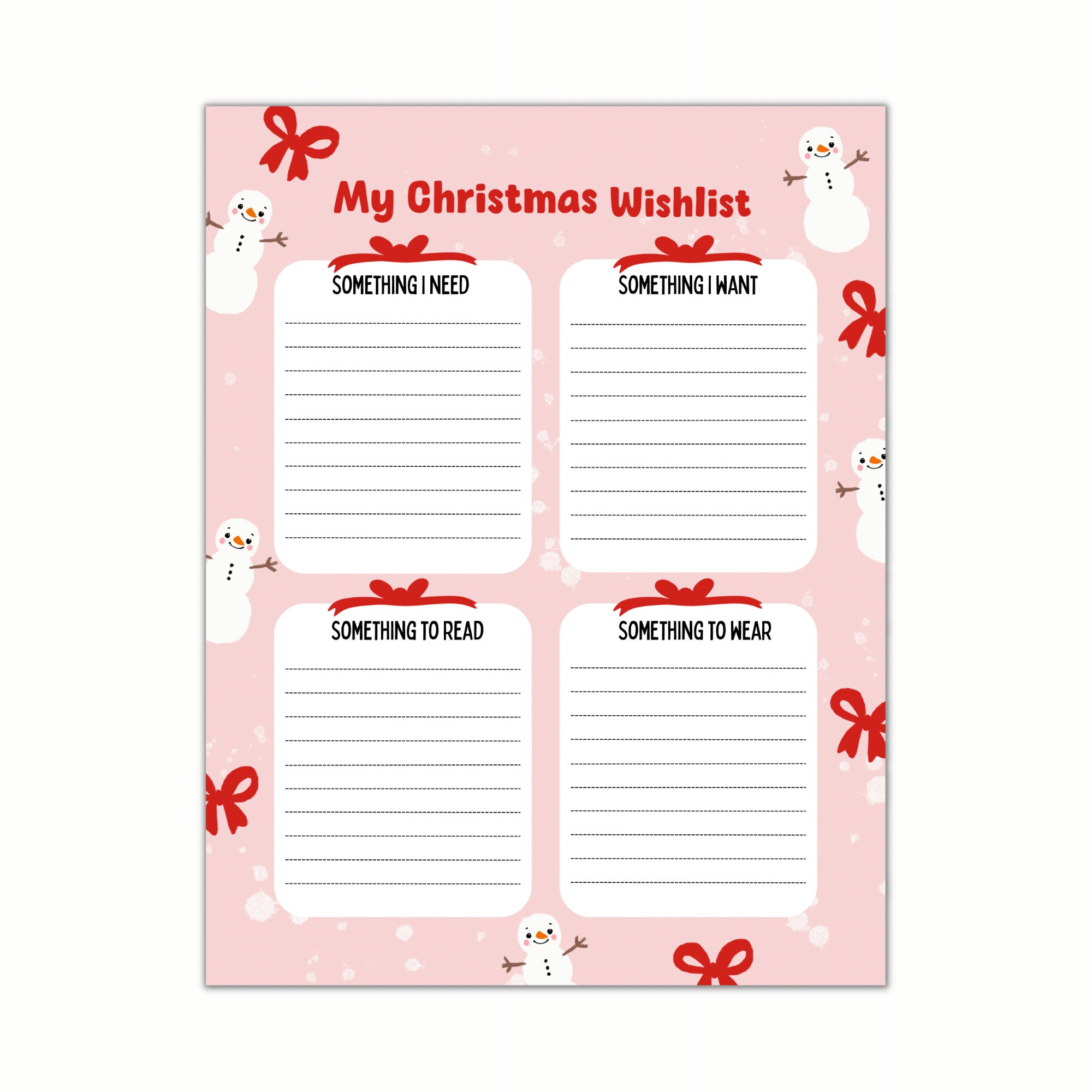 Printable Christmas List Template Christmas Planner Digital Download Printable Christmas List Template Christmas Planner Digital Download