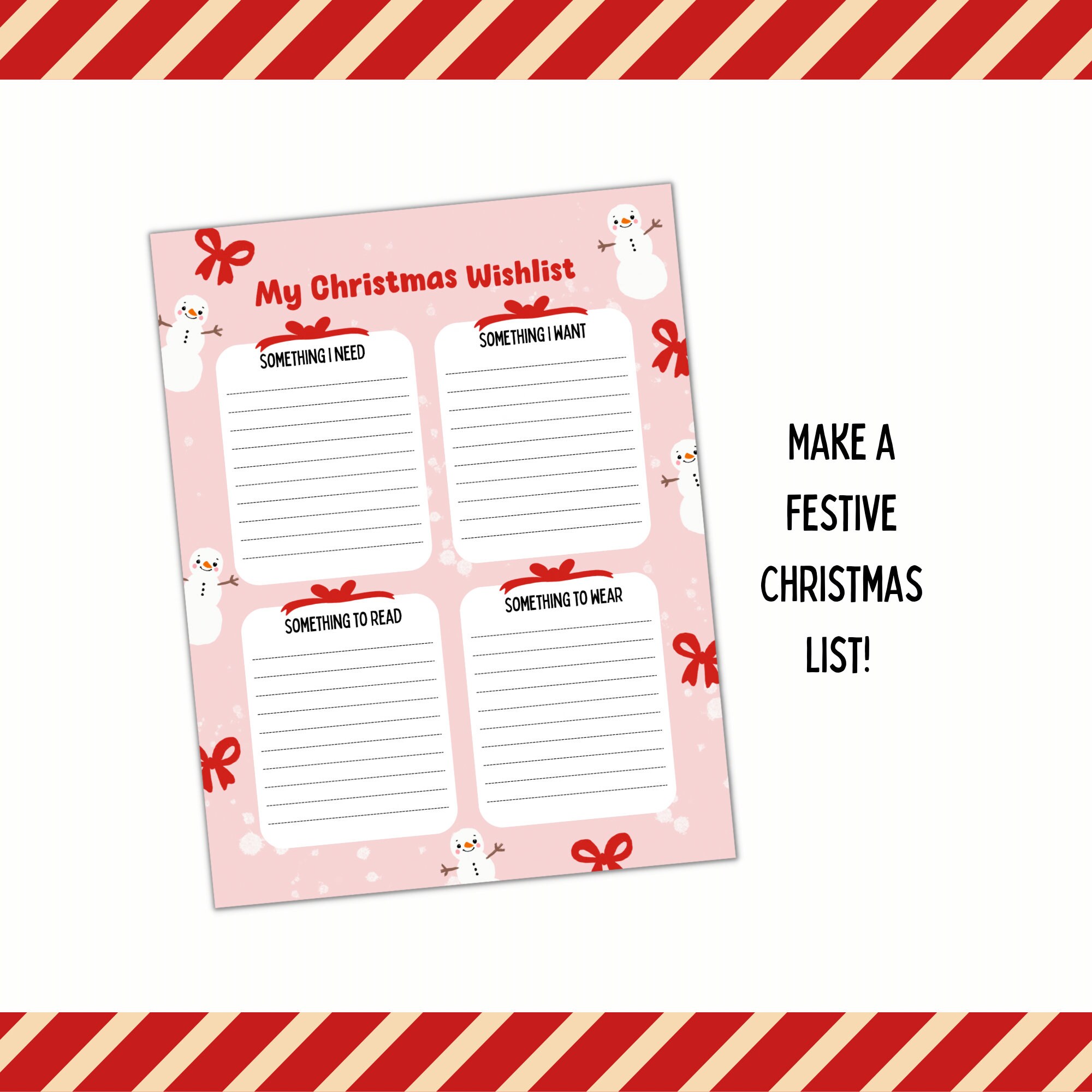 Printable Christmas List Template Christmas Planner Digital Download Printable Christmas List Template Christmas Planner Digital Download