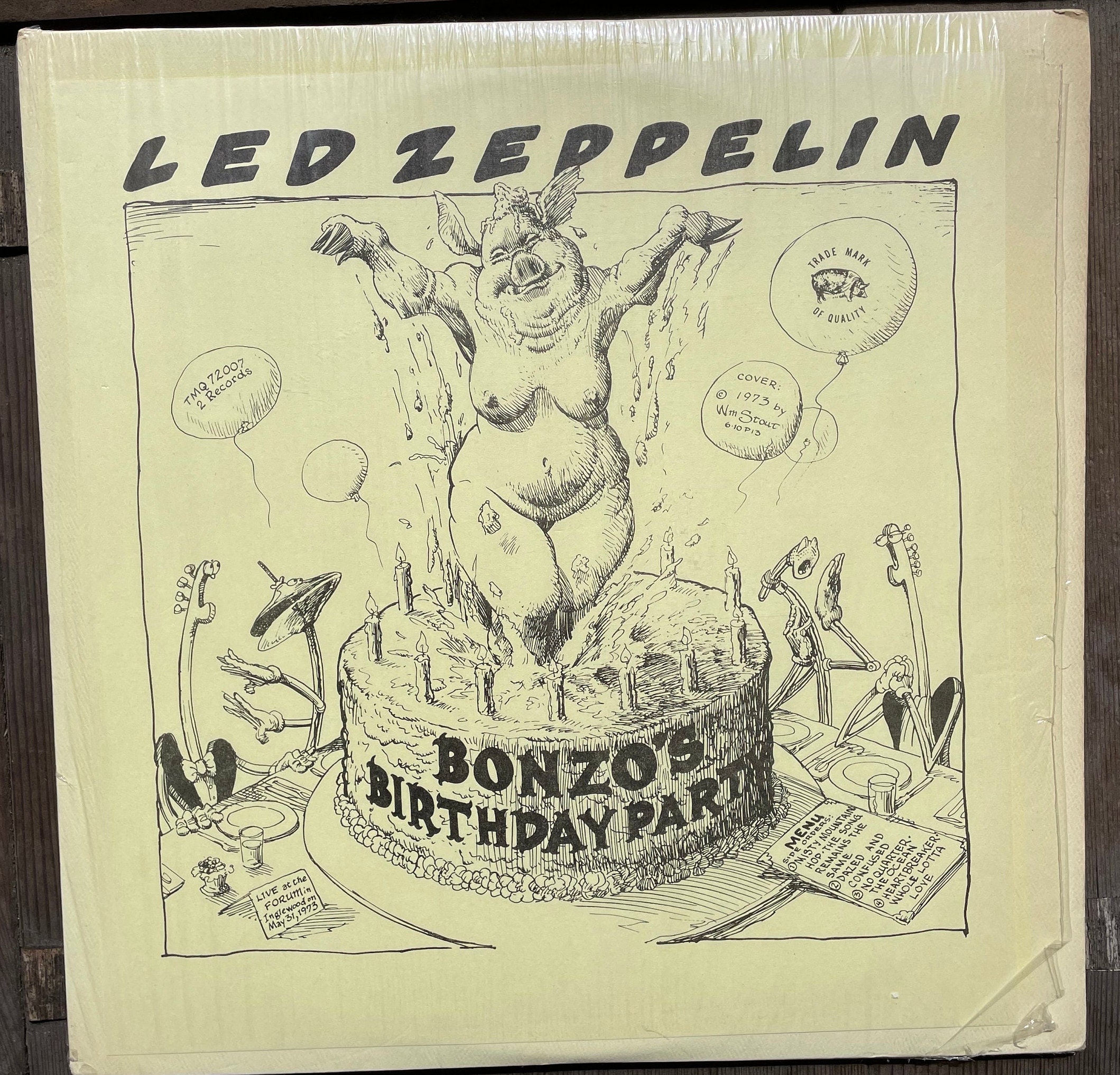 Led Zeppelin 2 LP Bonzo's Birthday Party TMOQ With 2 Stout