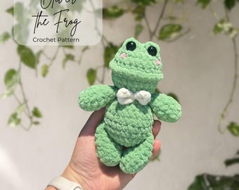 Frog Crochet Pattern PDF - No-sew, Amigurumi, Chunky Yarn, Decor, Toys, Plush, No Sew, Low Sew, Quick make, stuffie, froggy
