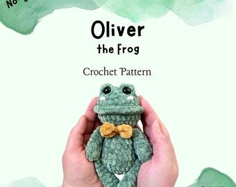 Frog Crochet Pattern PDF - No-sew, Amigurumi, Chunky Yarn, Decor, Toys, Plush, No Sew, Low Sew, Quick make, stuffie, froggy