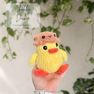 Duck Crochet Pattern PDF - Hat, Accessory, Amigurumi, Chunky Yarn, Decor, Toys, Plush, No Sew, Low Sew, Quick make, stuffie