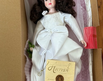 Muñeca de porcelana de la colección Artisan, Catarina n.° 259, Muñeca de porcelana, Muñeca de porcelana vintage, Novias del mundo, Muñeca de novia de porcelana