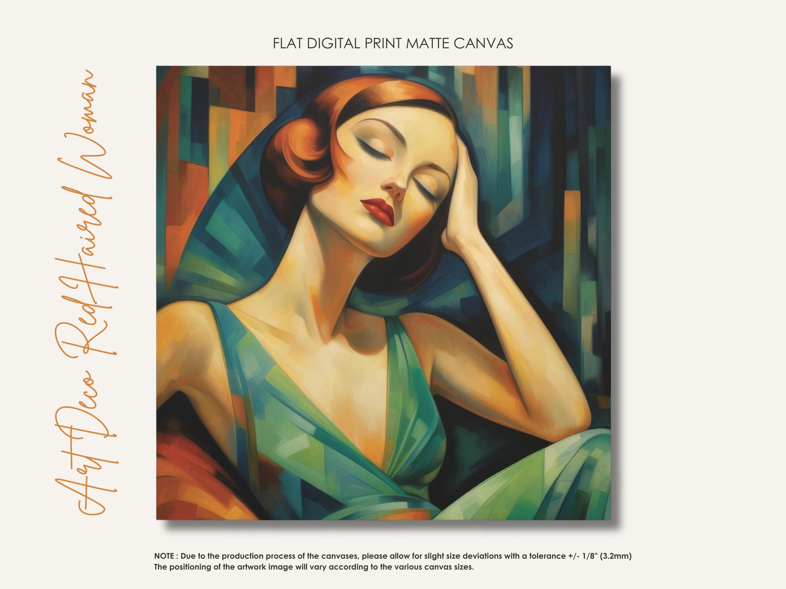 Art Déco Woman Canvas Print • Tamara De Lempicka Inspired
