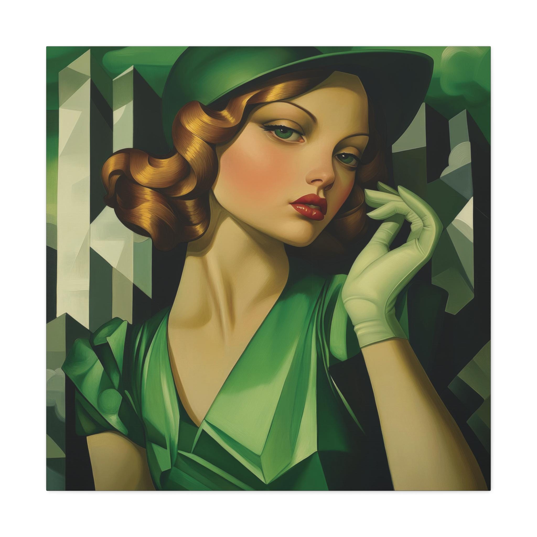 tamara de lempicka green dress Young Girl in Green by Tamara de Lempicka main image 1
