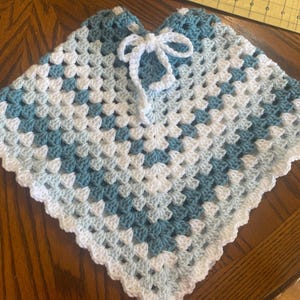 Toddler girl crocheted poncho
